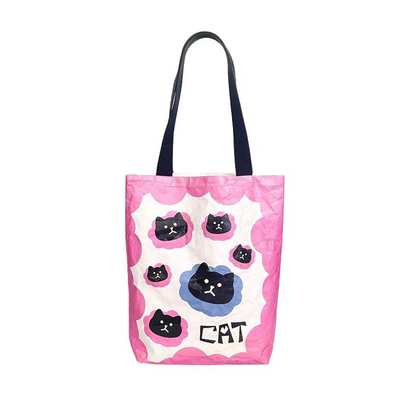 CMYK 인쇄가있는 흰색 Tyvek 토트 백